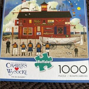 Buffalo David Bitton Nautical Puzzle with Red and Blue. Bundle limited to 3